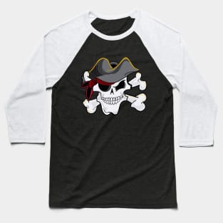 Pirate skull Baseball T-Shirt